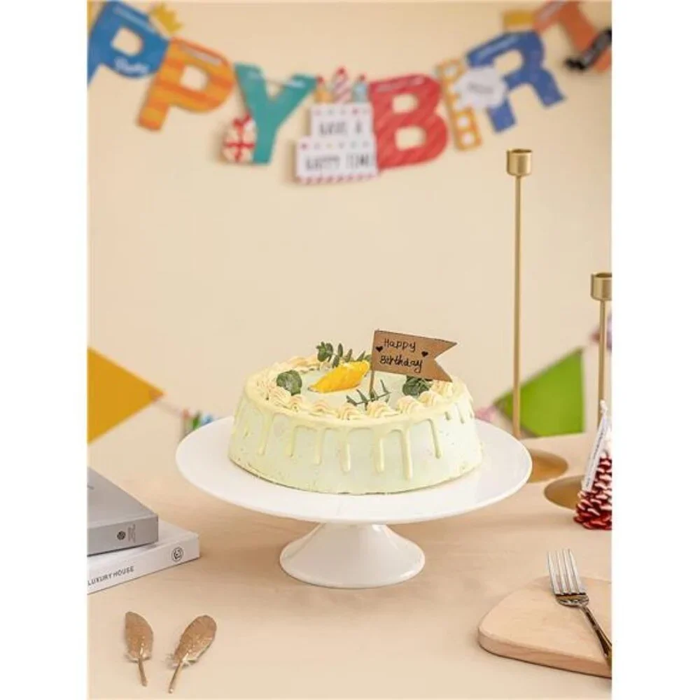 12-Inch Porcelain Round Cake Stand, Cake Plate, Dessert Stand, Cake Stand - Picture 4 of 7